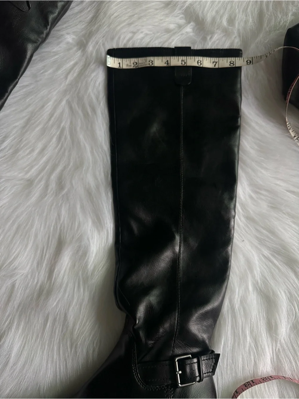 Zara Black Over-the-Knee Leather Boots